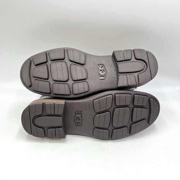 Ugg Womens Size 8.5 Harrison Moto Dark Brown Leather Ankle Boots Booties‎ Shoes - Picture 11 of 16